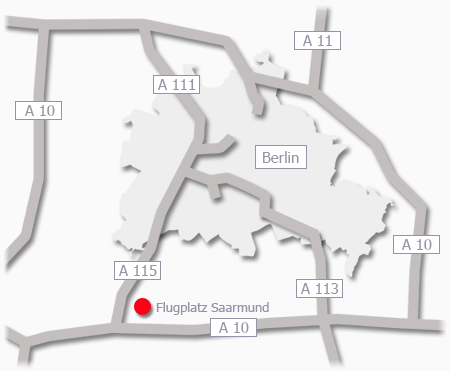 Lageplan Flugplatz Saarmund